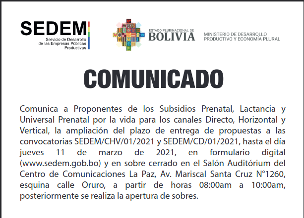 COMUNICADO URGENTE