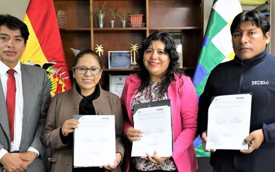 SEDEM FIRMA CONVENIO INTERINSTITUCIONAL CON LA CAJA DE SALUD DE CAMINOS PARA QUE BRINDE ATENCIÓN MÉDICA EN LA PLANTA ECEBOL-ORURO